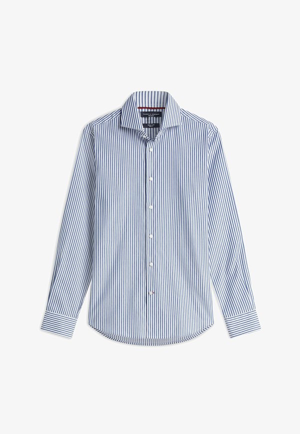 Tommy Hilfiger TOMMY HILFIGER NEW YORK LABEL SLIM FIT FLEX COLLAR SHIRT - Shirt - brilliant navy   white
