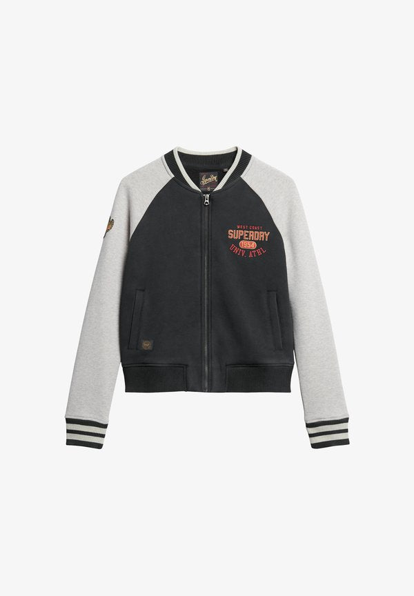 Superdry & Co COLLEGE SCRIPT GRAPHIC - Zip-up sweatshirt - black