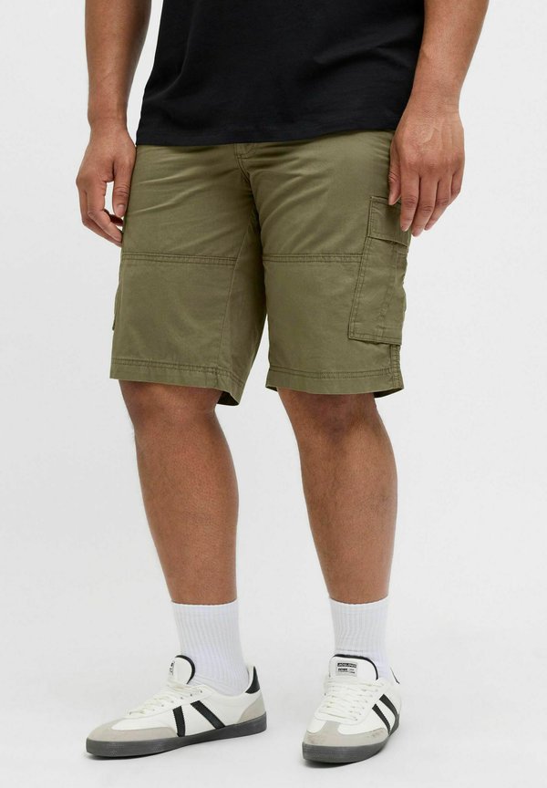 Jack & Jones Cargo Plus Size Relaxed Fit - Shorts - olive night