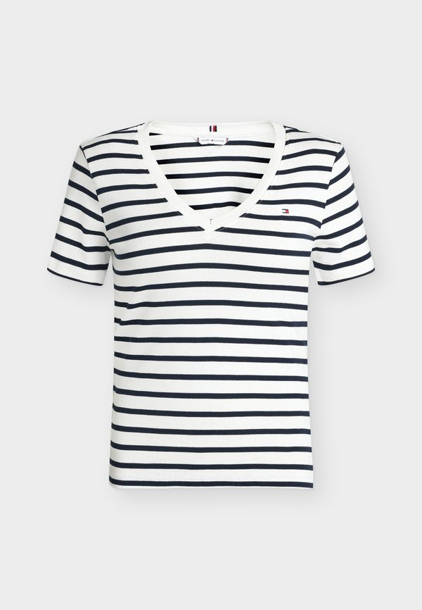 Tommy Hilfiger CODY  - Basic T-shirt - breton/ ecu/ dark night navy new size