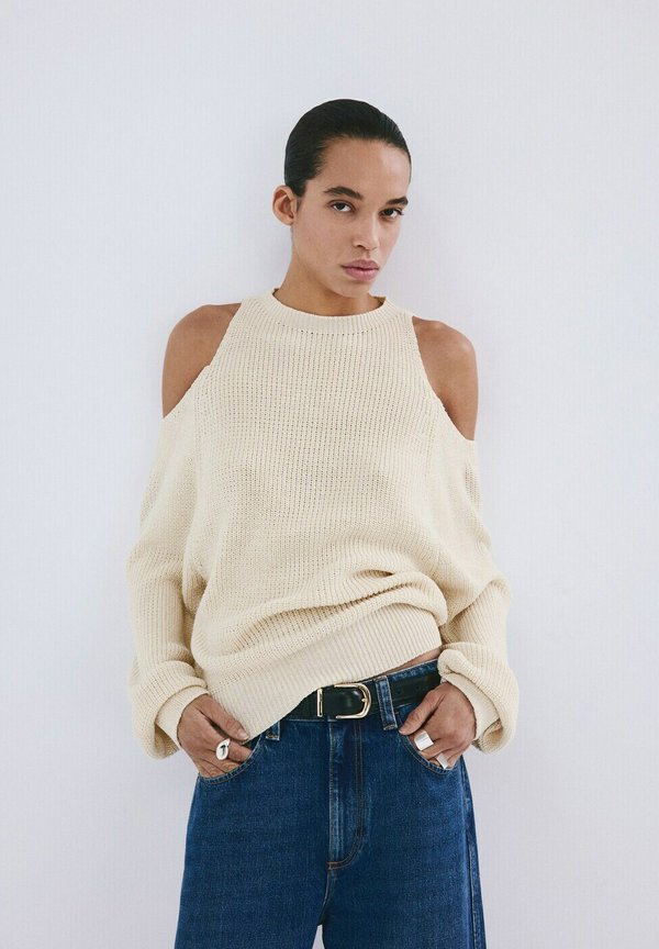 Mango Long sleeved top - ecru