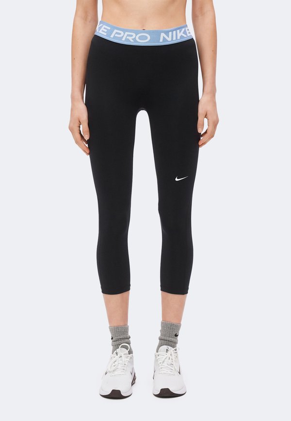 Nike Performance 365 CROP TIGHT - Leggings - black/work blue/white