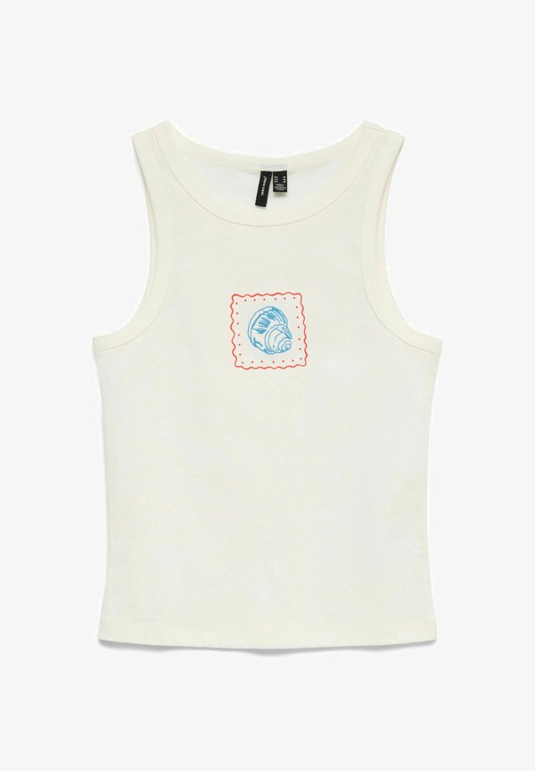 Vero Moda TANKTOP VMALLY TOP - Top - snow white