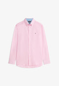 Tommy Hilfiger REGULAR FIT LINEN BLEND BUTTON-DOWN SHIRT - Shirt - classic pink
