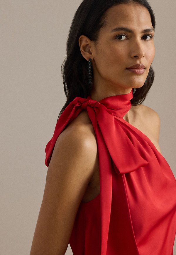 Lauren Ralph Lauren CHARMEUSE TIE-NECK HALTER TOP
