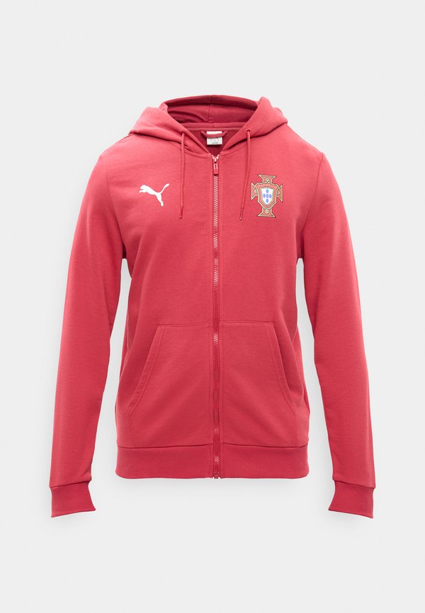 Puma PORTUGAL FPF FTBLCULTURE HOODED JACKET - National team wear - club red/white