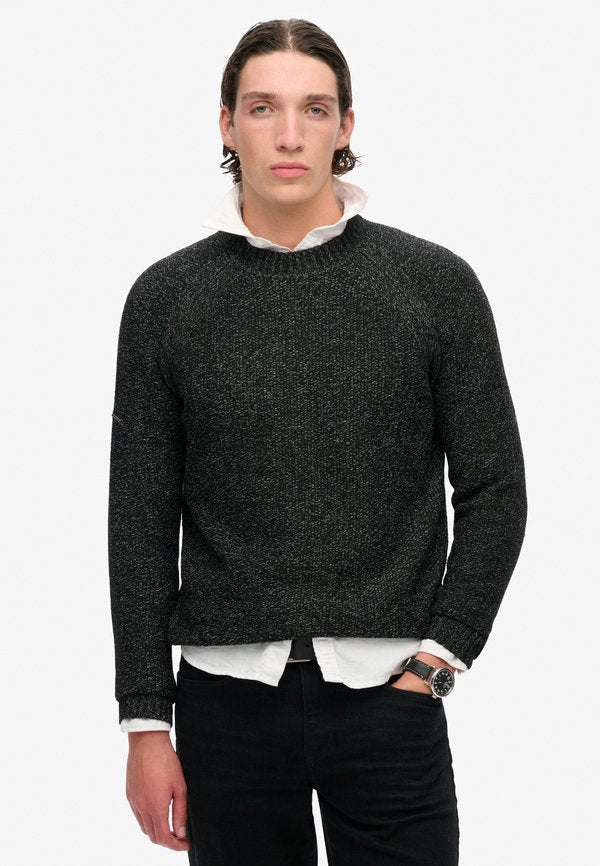 Superdry & Co CHUNKY RAGLAN - Jumper - black