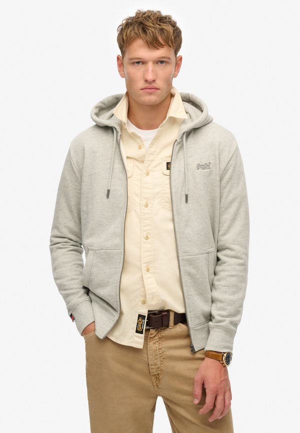 Superdry & Co SUPERDRY - Zip-up sweatshirt - varsity grey grindle