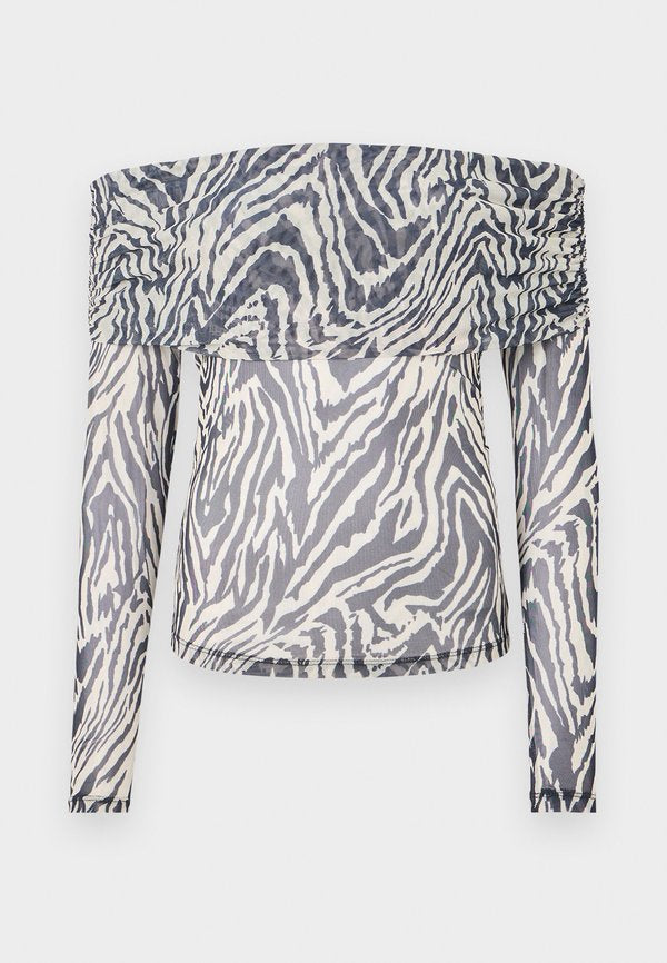 Vero Moda VMFLORY OFF SHOULDER SHORT - Long sleeved top - black