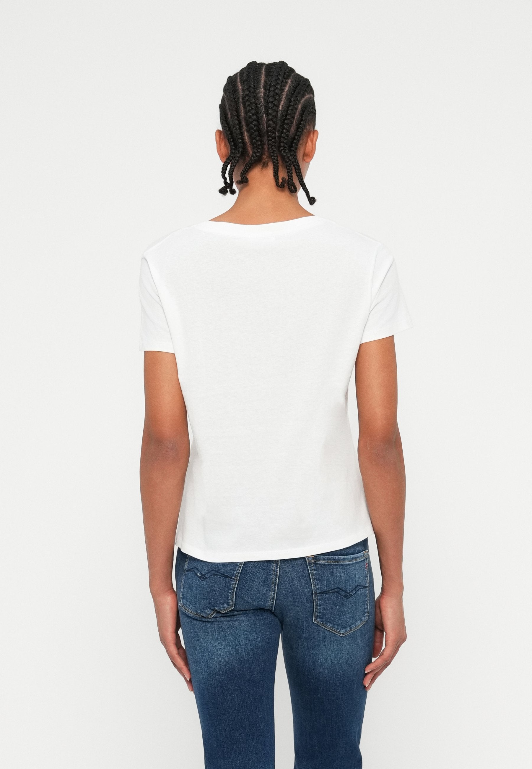 Replay V NECK LOGO 2 PACK