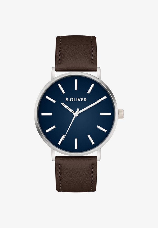 s.Oliver BASIC LEATHER - Watch - braun