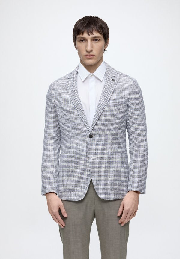 Tommy Hilfiger CHECK BLAZER - Suit jacket - frosted lapis