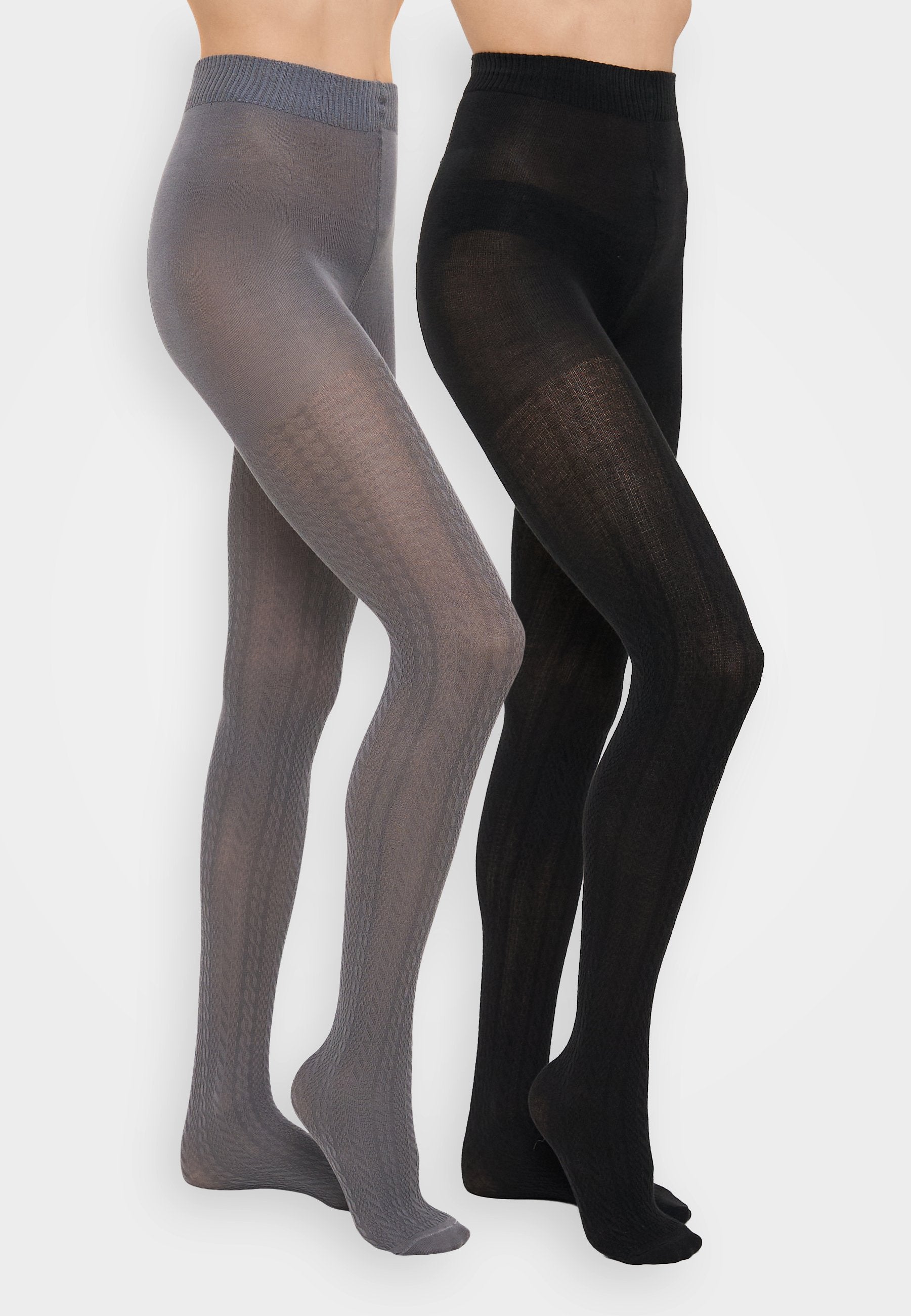 Anna Field SOFT MODAL BLEND CABLE KNIT TIGHTS 2 PACK