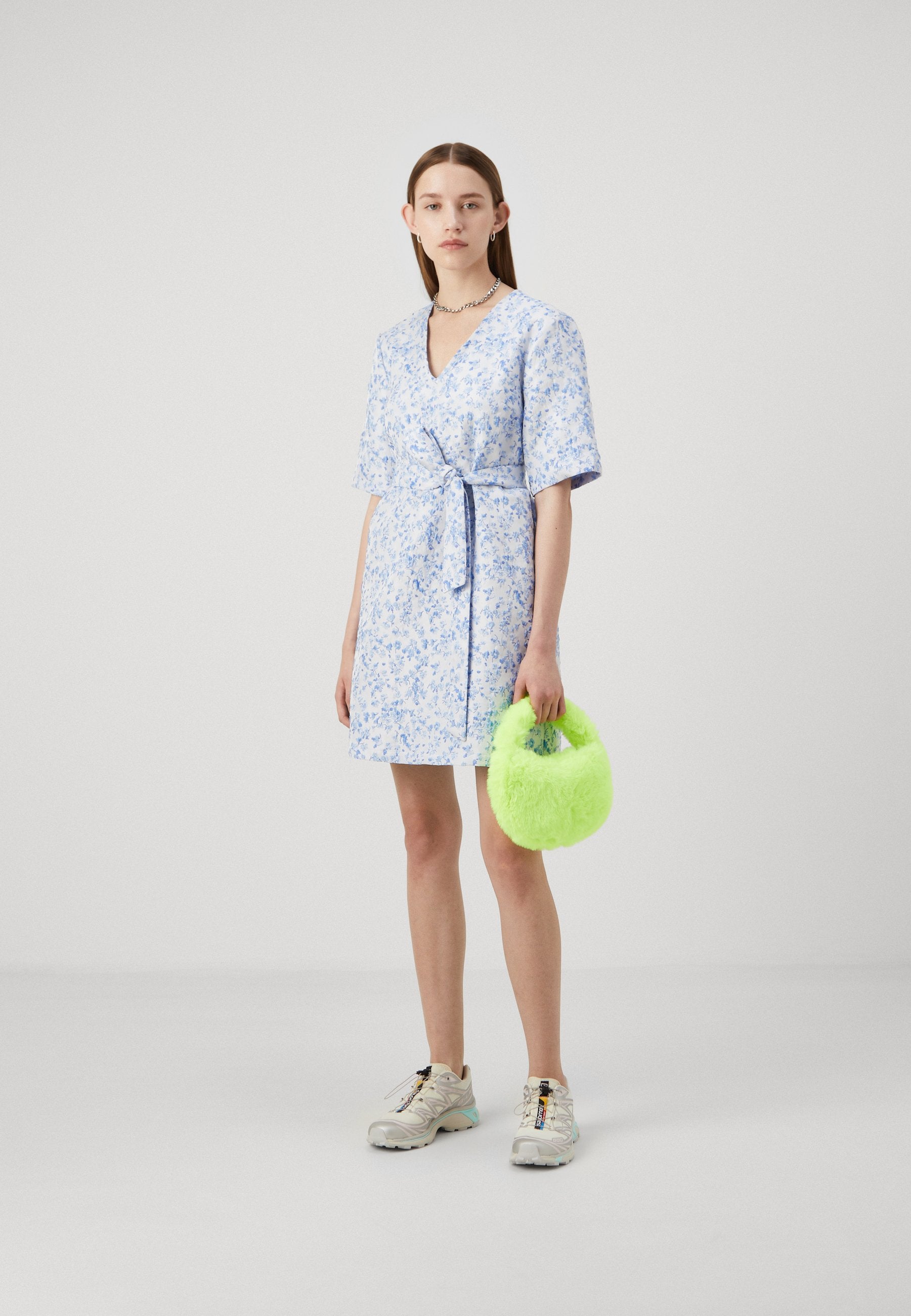 Selected SLFDAIMI KIRSTEEN V NECK DRESS
