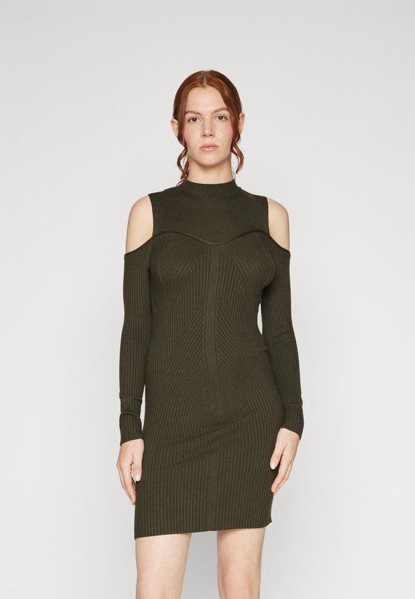 Even&Odd COLD SHOULDER BODICE NECKLINE MINI BODZCON DRESS