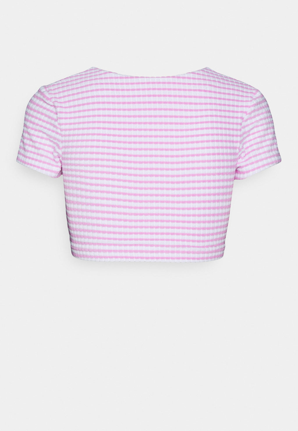 SORRENTO STRIPE SHORT SLEEVE RING CROP TOP Media 2