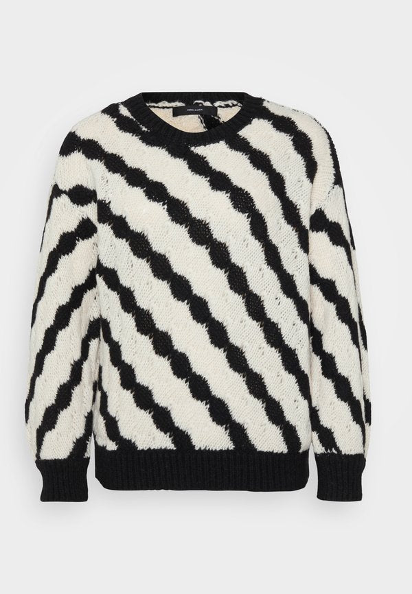 Vero Moda Petite VMBUBLY O NECK - Jumper - black/birch