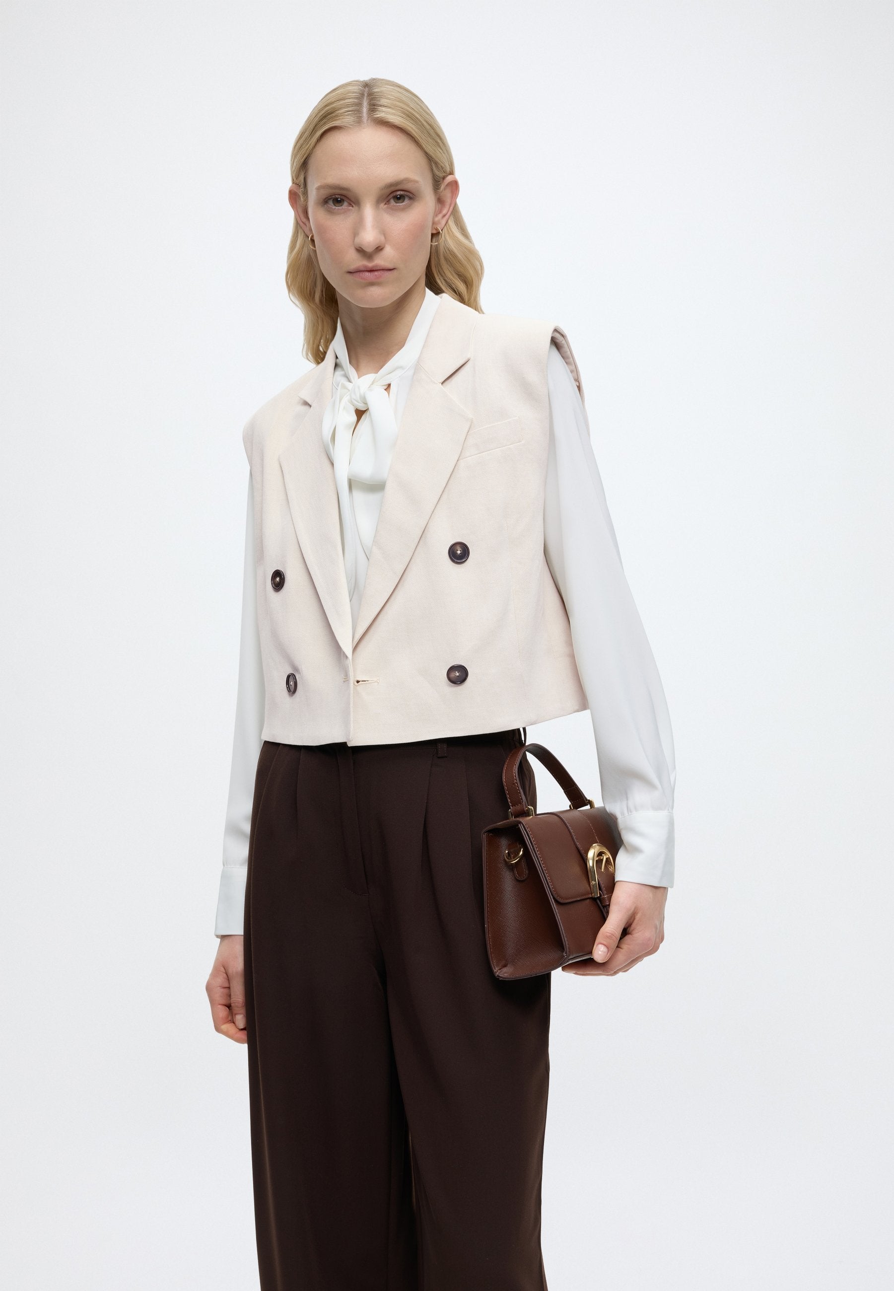 Marc O'Polo CROPPED, DOUBLE-BREASTED VEST