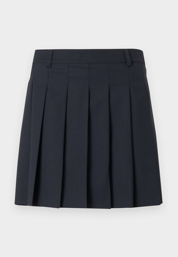Tommy Hilfiger TIMELESS WOOL BLEND PLEATED MINI SKIRT - Mini skirt - dark night navy