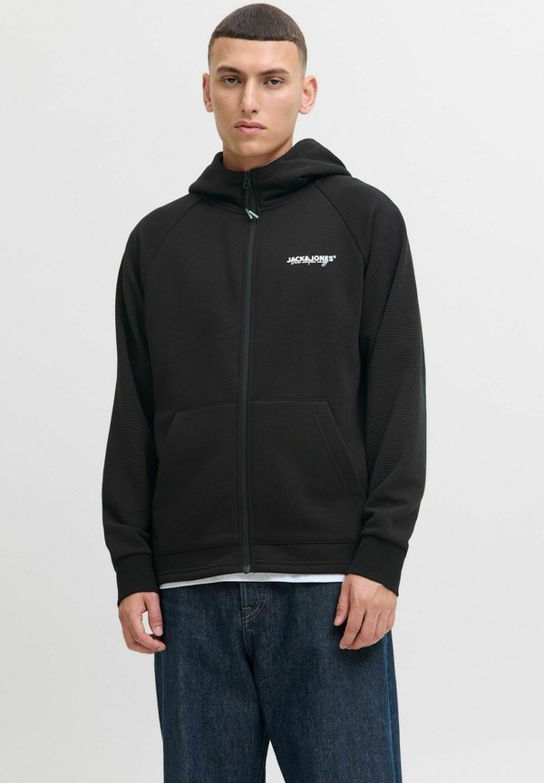 Jack & Jones Zip Logo Zip - Zip-up sweatshirt - black