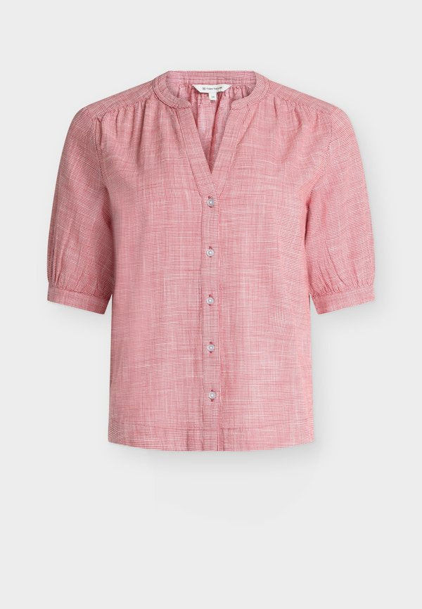 TOM TAILOR BLOUSE SHORTSLEEVES SLUB STRUCTURE - Blouse - cozy pink