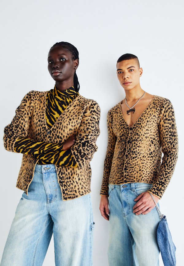 Jaded London LEOPARD CARDIGAN UNISEX