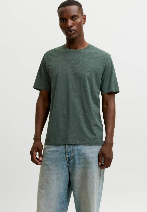 Jack & Jones JJEORGANIC MELANGE TEE SS O-NECK NOOS - Basic T-shirt - scarab