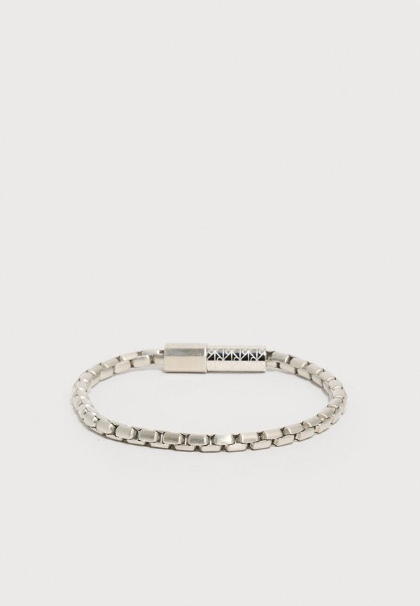 Calvin Klein CONTOURED BARREL UNISEX - Bracelet - silver-coloured