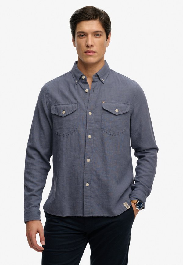Superdry & Co THE MERCHANT STORE- LITE LONG SLEEVE - Shirt - flint blue