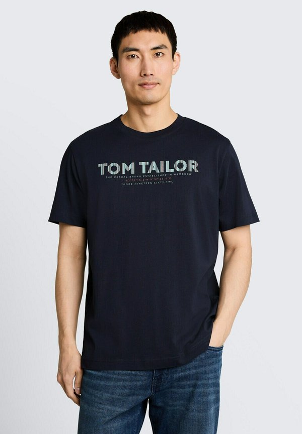 TOM TAILOR TOM TAILOR T-SHIRT T-SHIRT MIT LOGO-PRINT - Print T-shirt - sky captain blue