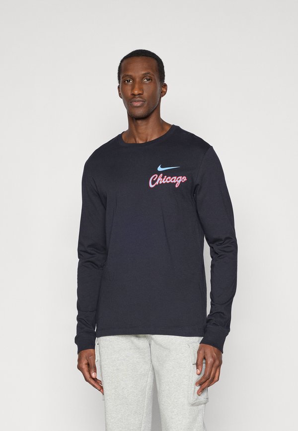 Nike Performance CHICAGO BULLS CITY EDITION LONGSLEEVE - Club wear - black