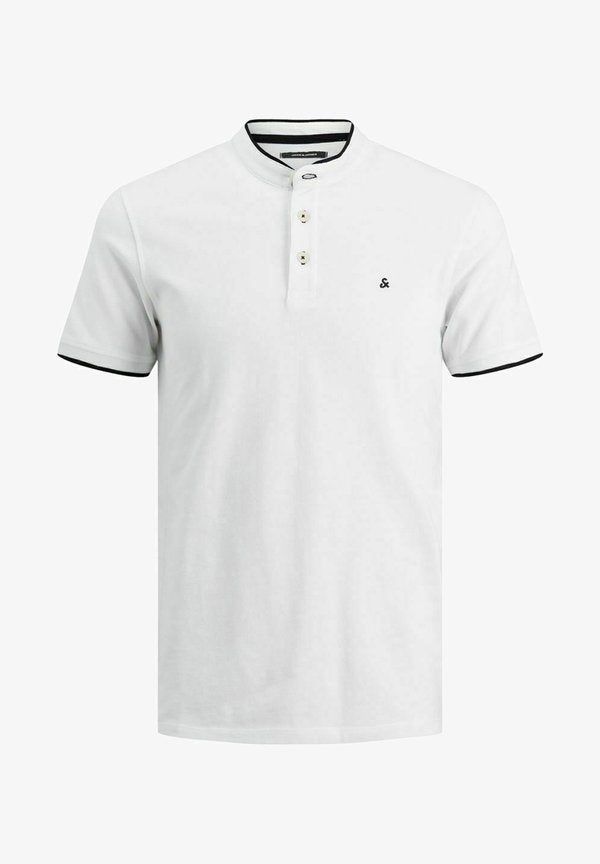 Jack & Jones JJEPAULOS MAO POLO SS NOOS - Basic T-shirt - white