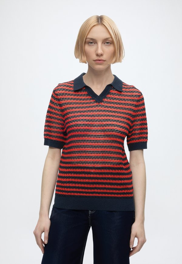 Tommy Hilfiger Polo shirt - dark navy/fire red
