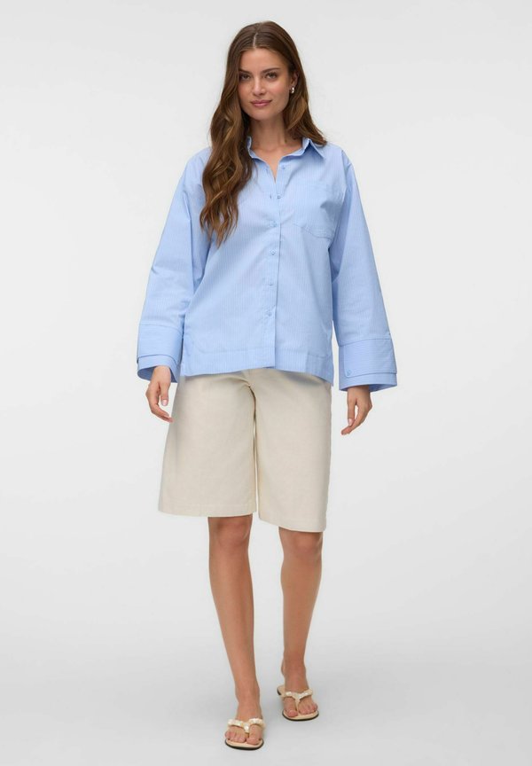 Vero Moda SHIRT VMFRIBA SHIRT - Button-down blouse - cashmere blue