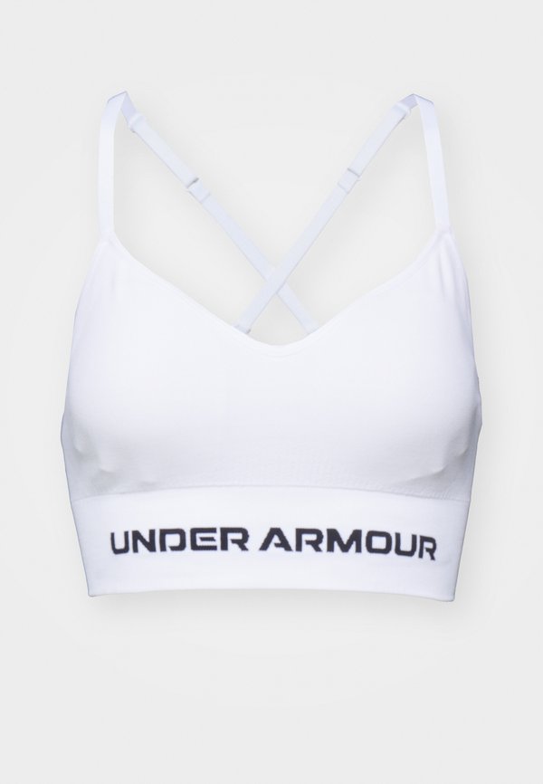 Under Armour VANISH SEAMLESS LOW - Light support sports bra - white/black