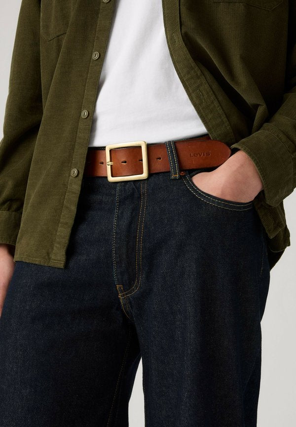 Levi's® MASON CENTERBAR BELT CAVIAR - Belt - caviar - browns-