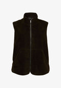 Vero Moda Curve Teddy VMJOSEFINE - Waistcoat - chocolate torte