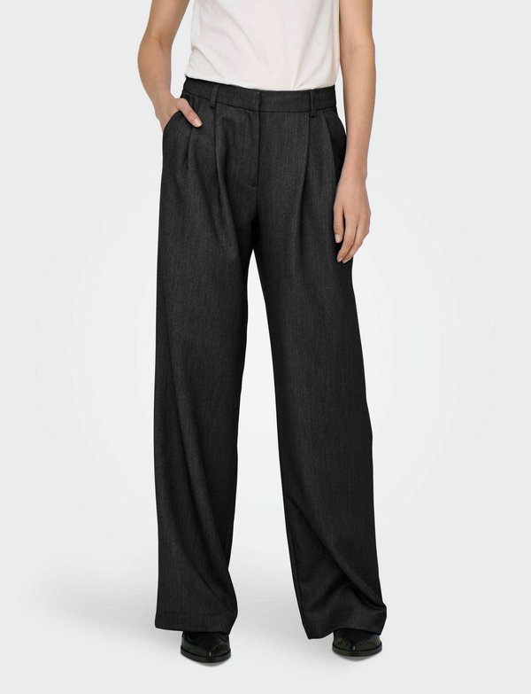 ONLY ONLHATTIE GERADE GESCHNITTEN - Trousers - black