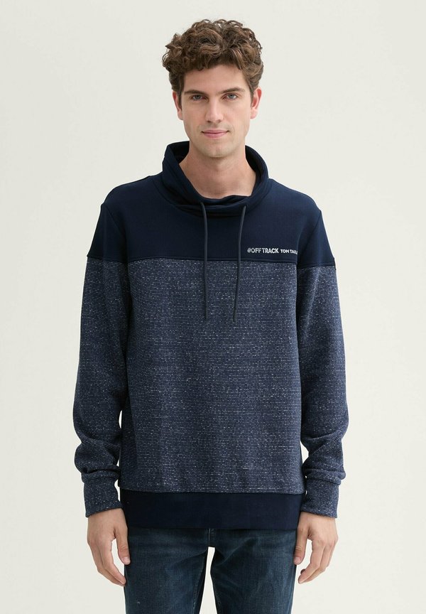 TOM TAILOR MIT STEHKRAGEN - Sweatshirt - sky captain blue