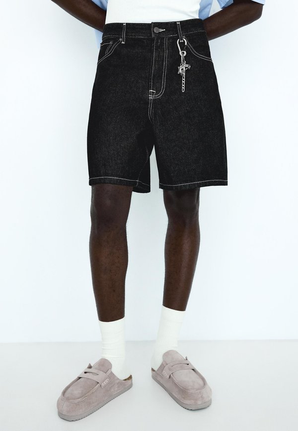 Bershka Denim shorts - black