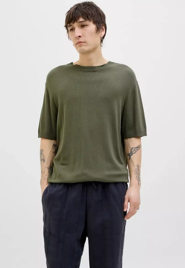 Jack & Jones Knitted Plain Knitted - Basic T-shirt - verde