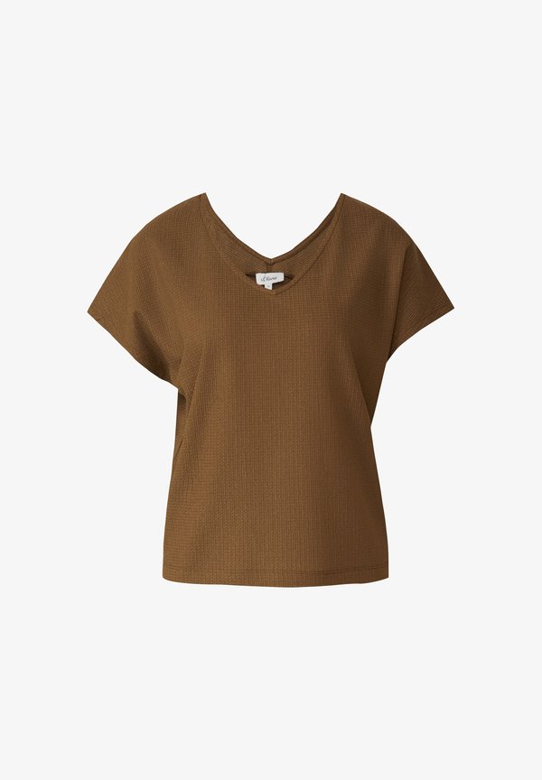 s.Oliver T-SHIRT - Print T-shirt - dunkelbraun