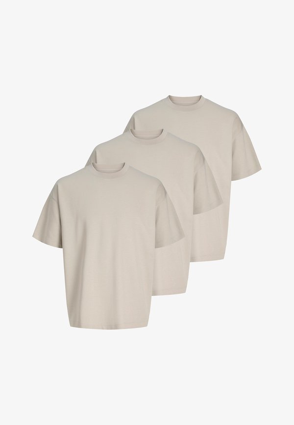 Jack & Jones JACK & JONES 3 PACK - Basic T-shirt - moonbeam