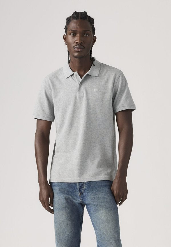 Levi's® LEVIS ORIGINAL POLO TEDDY STRIPE DRESS B - Polo shirt - mid tone grey heather - grey