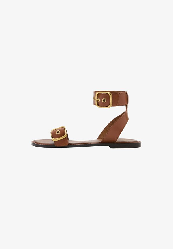 Mango ADULT - Ankle cuff sandals - light brown