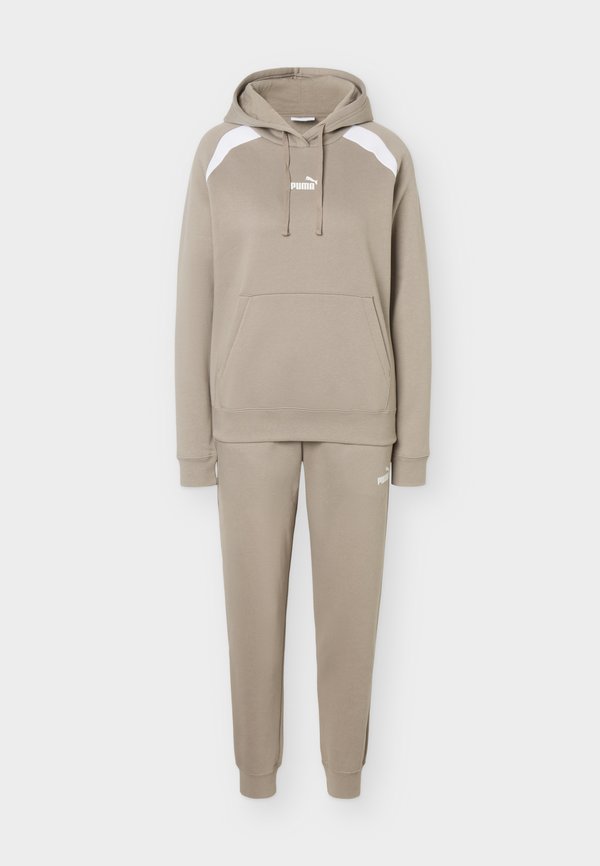 Puma HOODED SUIT - Tracksuit - mouse gray