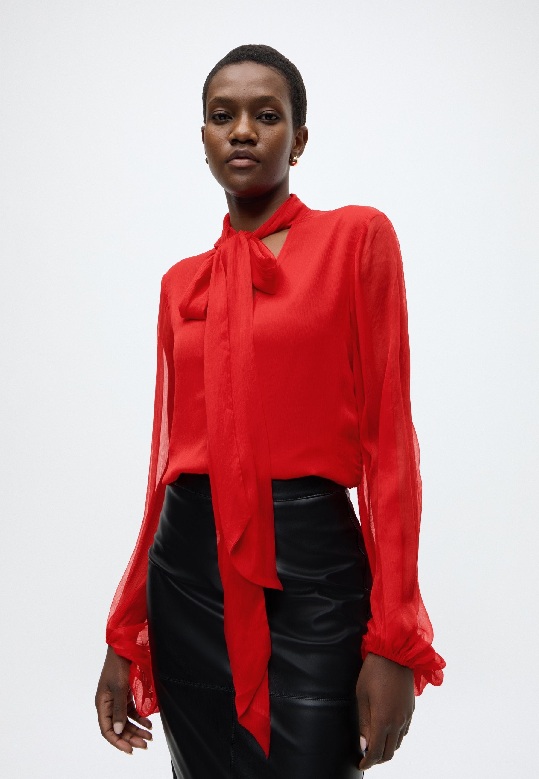Bardot SOLACE TIE FRONT BLOUSE