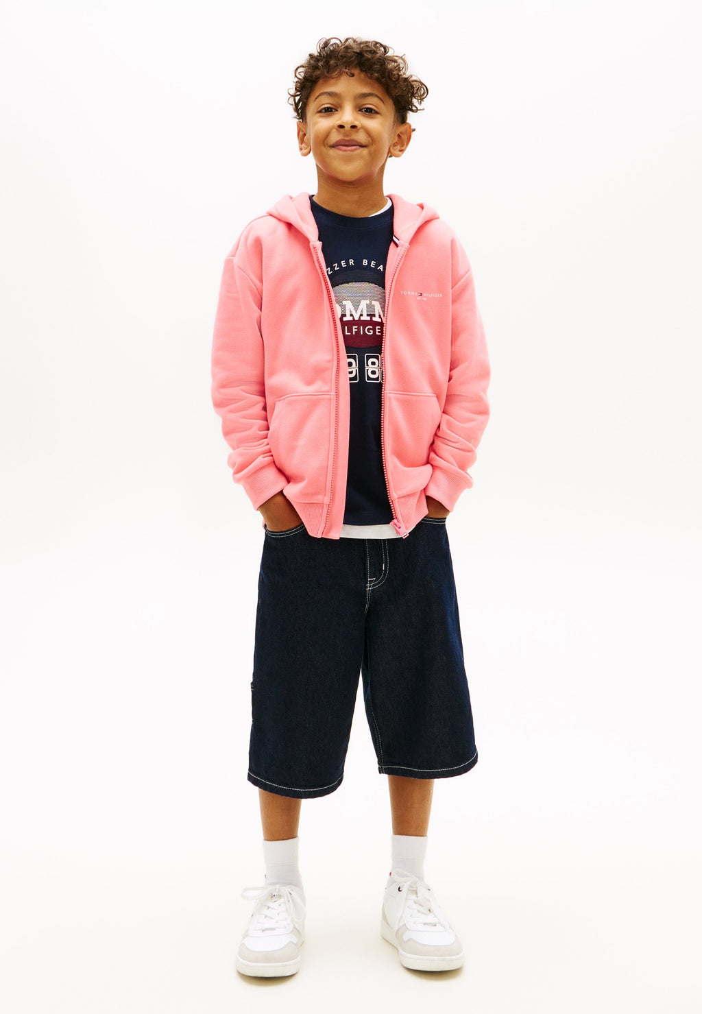 LOGO BRUSHED FLEECE ZIP-THRU HOODY Media 3