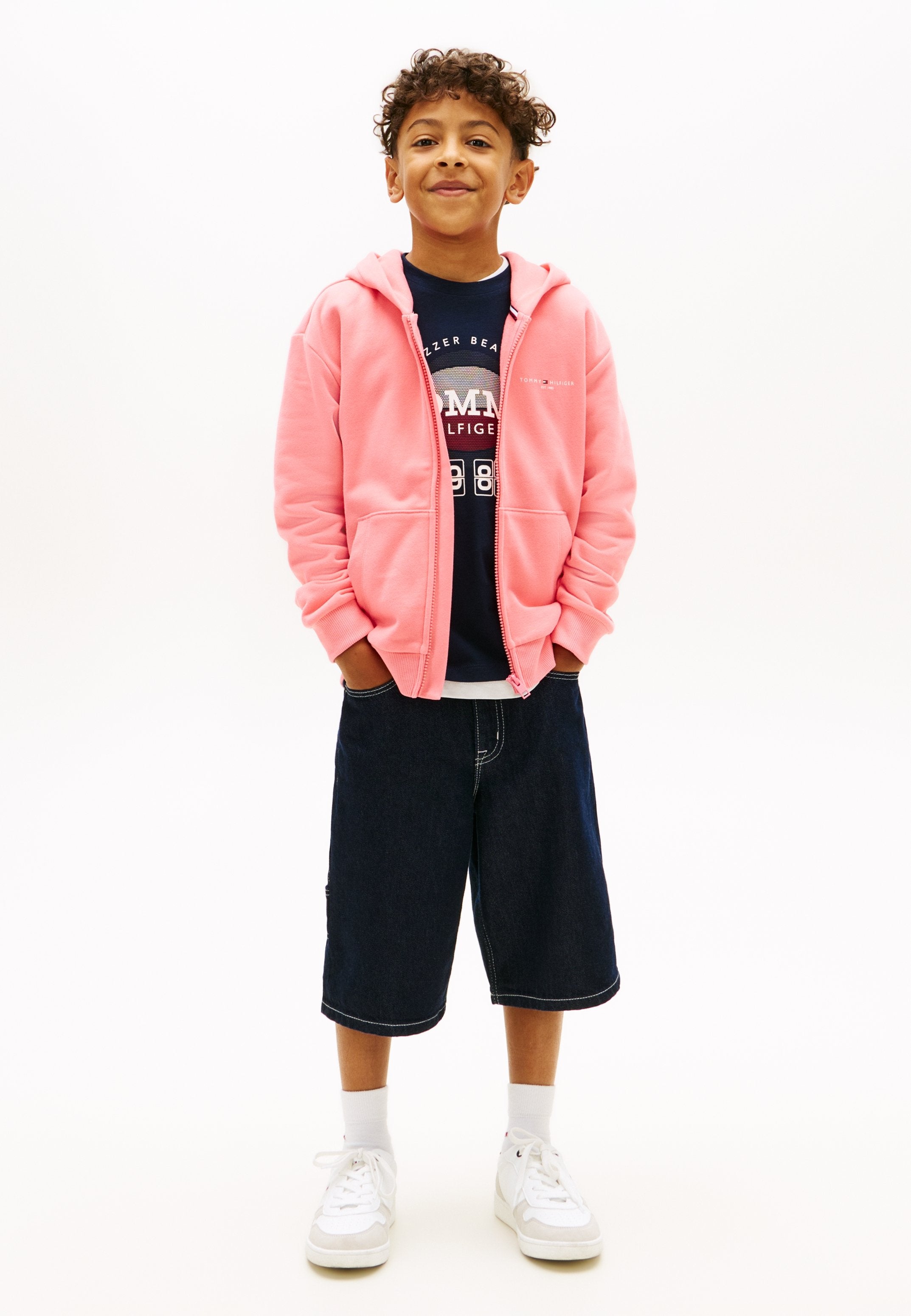 LOGO BRUSHED FLEECE ZIP-THRU HOODY Media 3