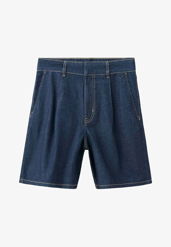 Mango ADULT - Denim shorts - blue